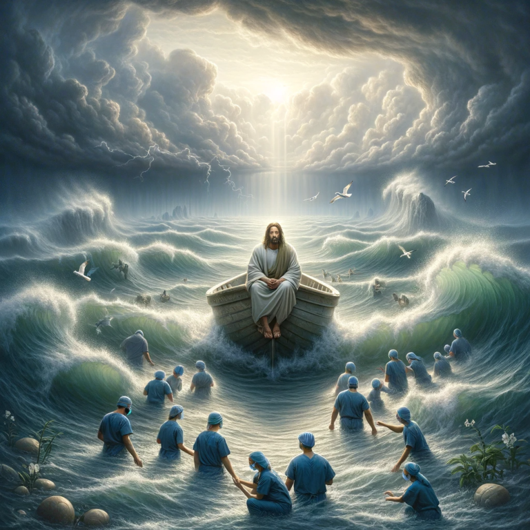 DALL·E 2024-01-26 07.26.44 - A peaceful and serene image capturing the essence of faith and resilience in the midst of a storm