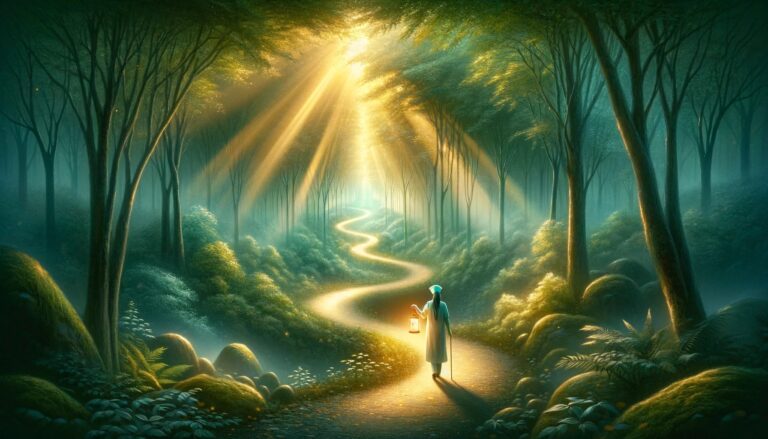 DALL·E 2024-02-22 06.48.07 - Envision an evocative and hopeful scene that encapsulates the essence of guidance and support inherent to the healthcare profession